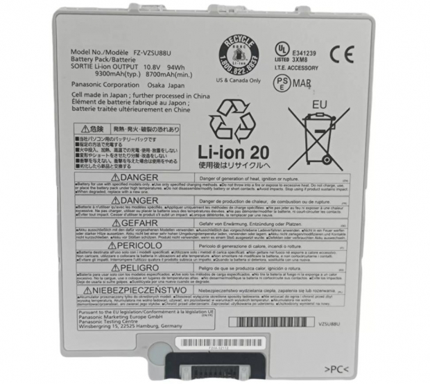 Original 9-Zellen 8700mAh 94Wh Panasonic Toughpad FZ-G1 Akku